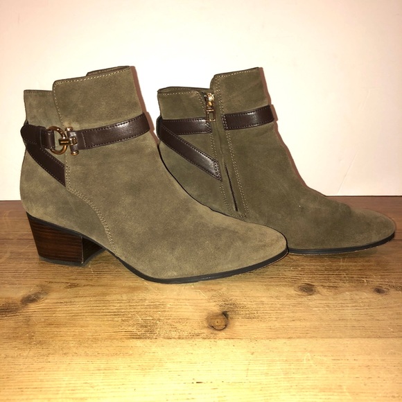coach suede ankle boots